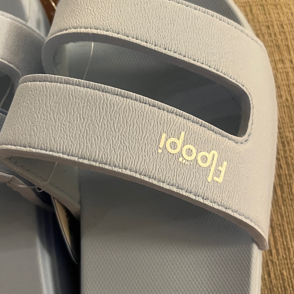Floopi Light Blue Slide Sandals - Picture 2 of 7